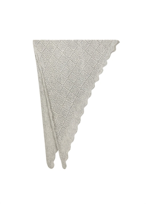 Misty medium pointelle scarf Grey Melange Neo Noir 